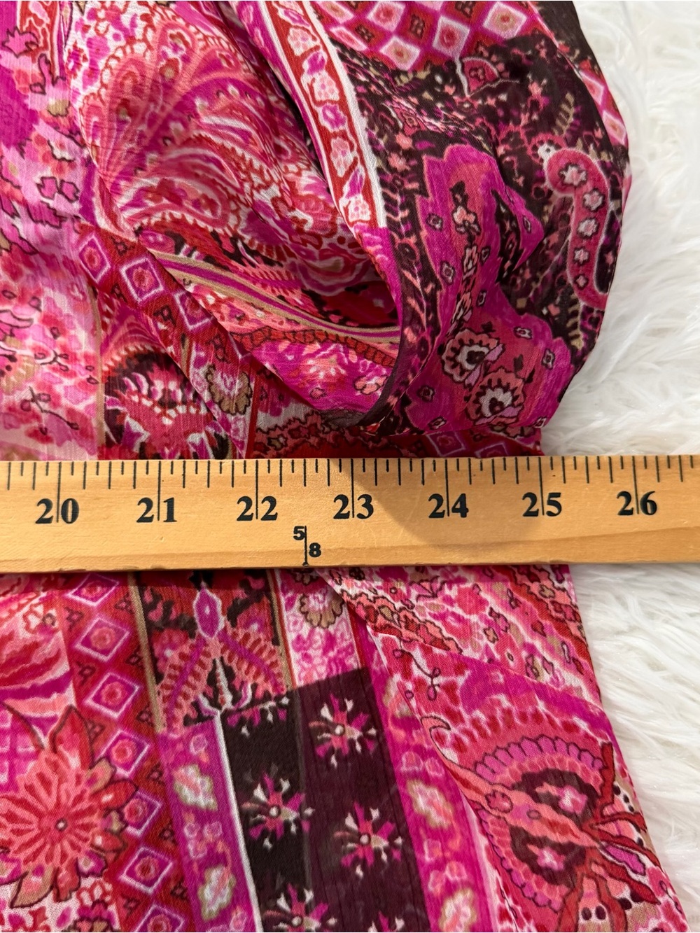 Susan Graver Womens Sheer Paisley Button Up Top Size 2X Pink Long Sleeve Office - Picture 5 of 8